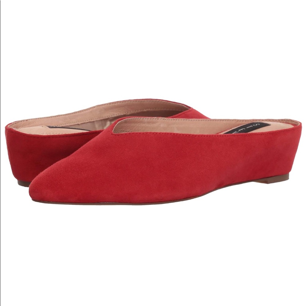 Steve Madden Red Suede Wedge Heel Mule